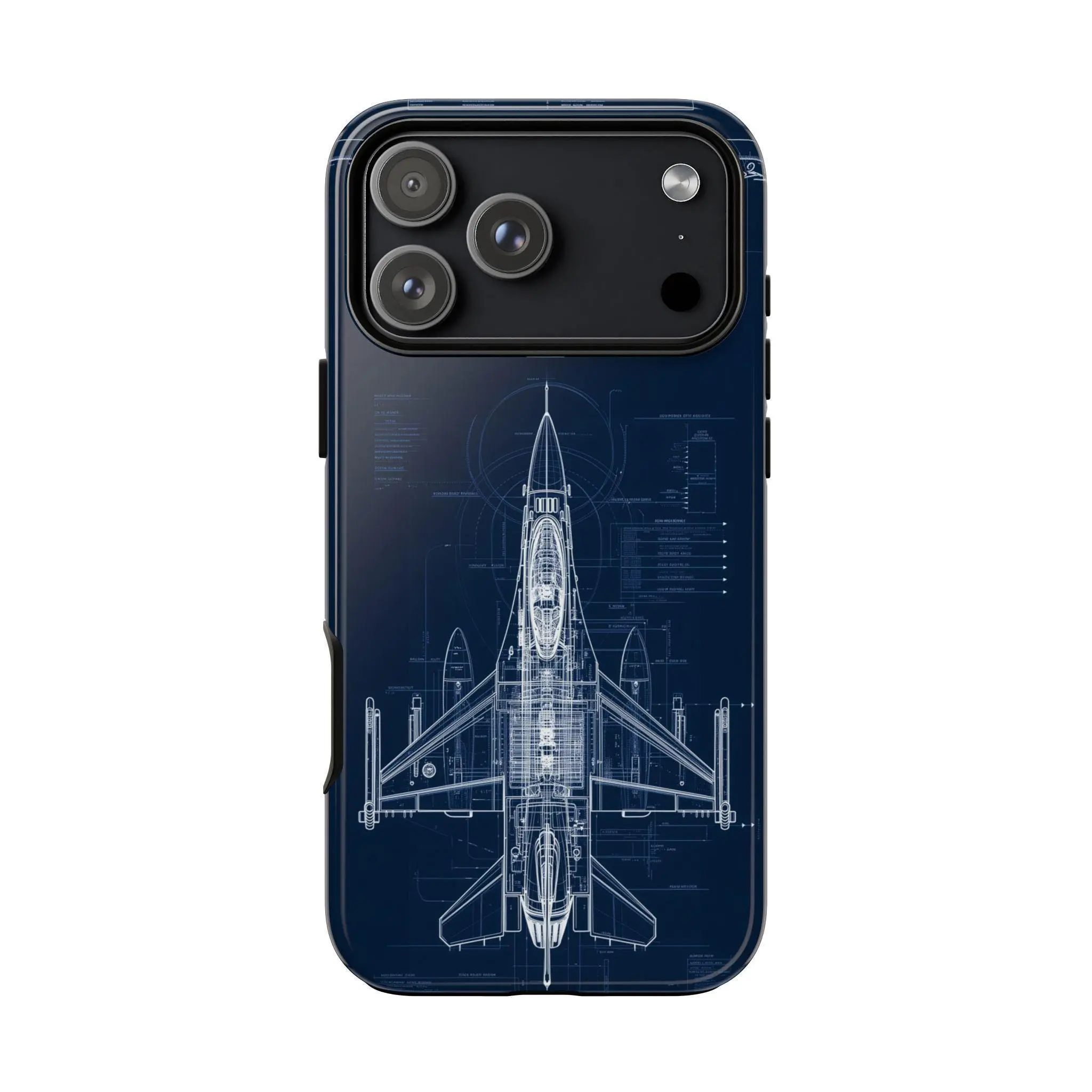 F-16 Fighter Jet Plane Blue Smartphone Casing - Cellphone Protection for iPhone 11-17 Pro Max/Plus, Samsung Galaxy S23-25 Devices
