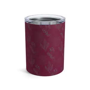 Green Don't Chase Attract Burgundy  on Tumbler 10z Positive Energy Cup, Manifestation Gift, Law of Attraction Gift