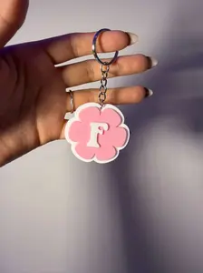 Initial Letter Keychain – Cute Aesthetic Personalized Keychain