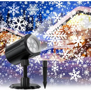 Christmas Projector Lights Outdoor,  Dynamic Snowflake Projector IP65 Waterproof Snow Projection Lights for Indoor Outdoor Christmas Decoration, Holiday, Wedding, Yard Decor