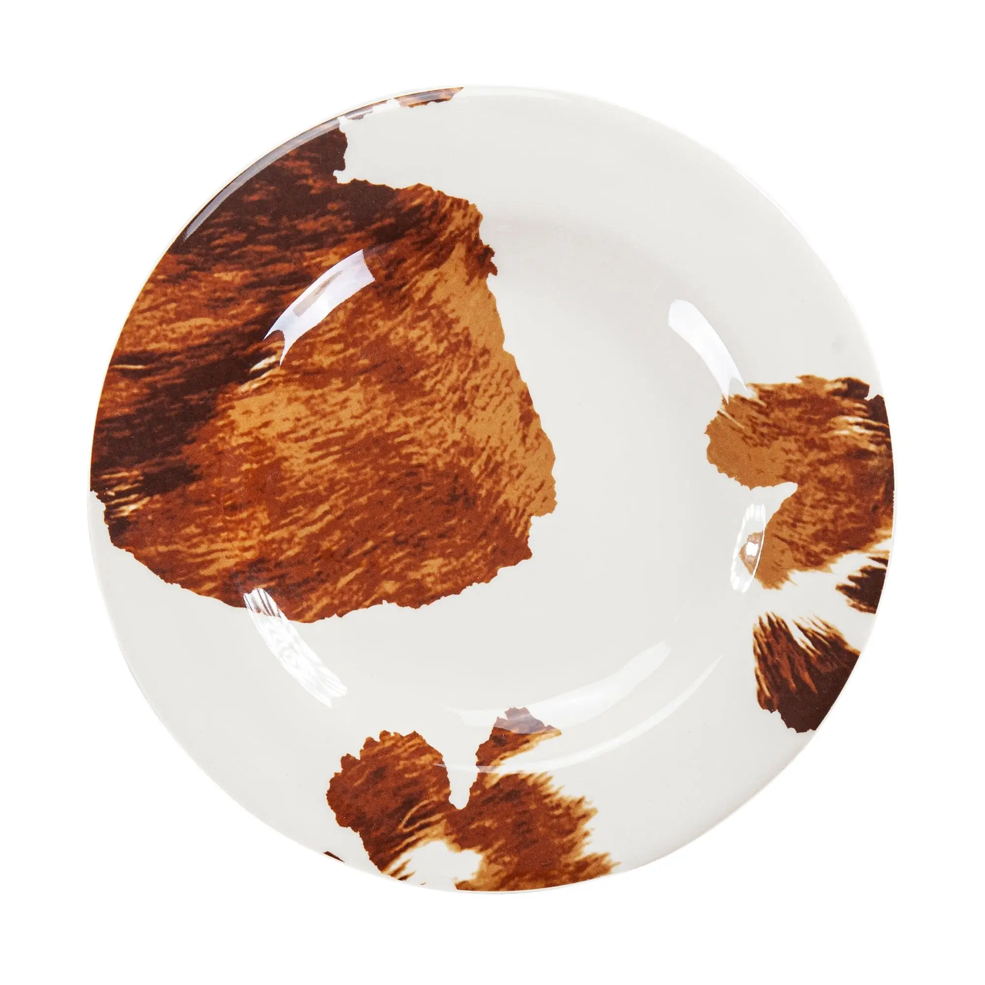 Elsa Cowhide Melamine Dinner Plates, Set of 4