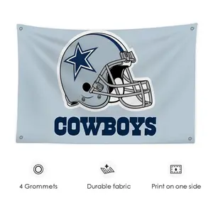 Team D-Dallas Sport  C-Cowboys Cool Flags European Minimalist Decorative Banner - High-Density Premium Knit Fabric | Fade-Resistant Vivid Colors | Lightweight & Durable Polyester Flag for Home Garden, Shop, & Events | Easy to Hang