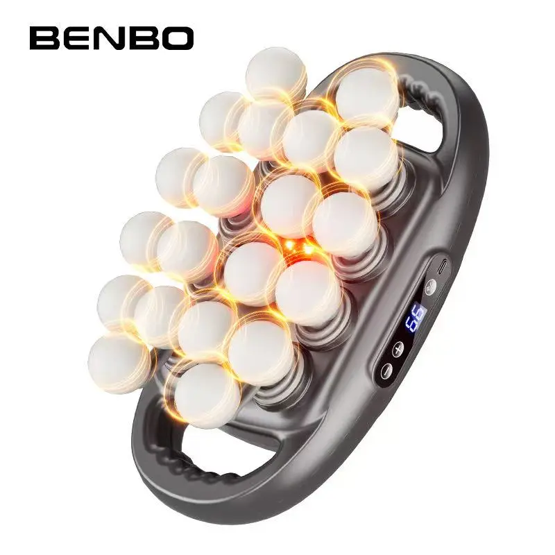BENBO 20-Ball Massage Gun with 30 Levels & 9 Modes, Quiet Muscle Massager for Back, Shoulders, Legs & Feet, Adjustable Intensity for Daily Relaxation