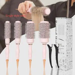 Professional Round Blow-Dry Brush Set, Small Curling Comb, Heat Resistant Styling Brushes, Thermal Brush Blowout, Salon Quality Hair Care Tools, Blowout Brush