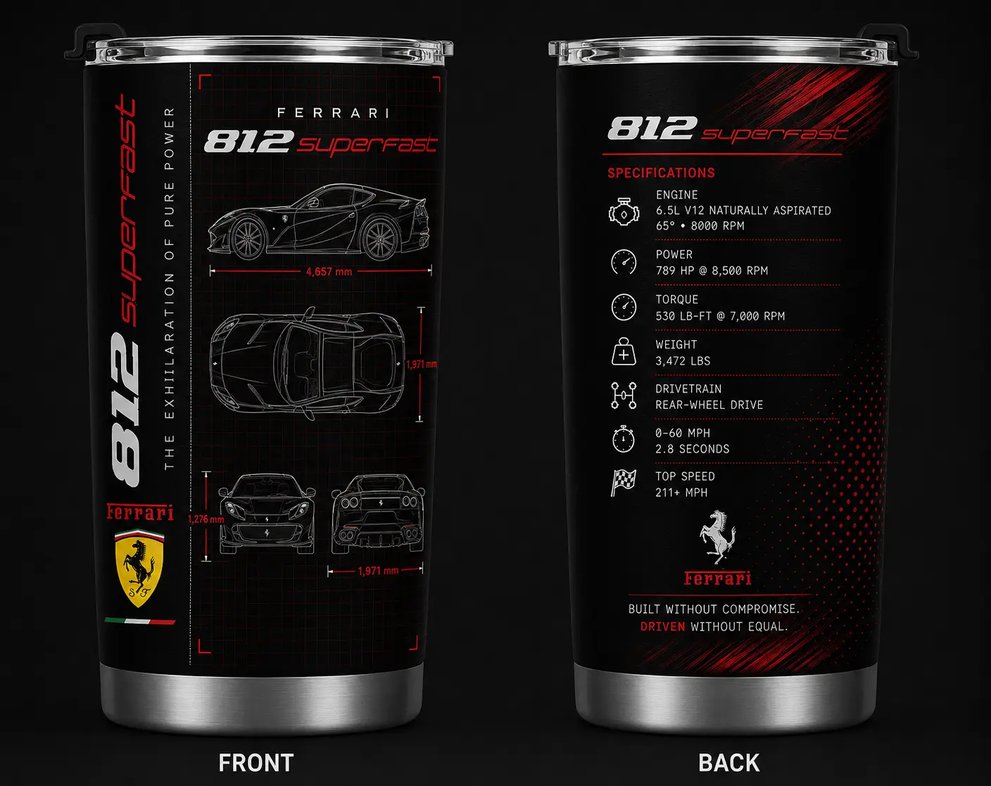 812 Superfast-Inspired Stainless Steel Travel Tumbler – 20oz