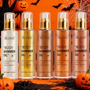 Ikzee Body Glitter Oil Matte Shine Liquid Makeup Oil Shimmering Body Makeup Long-Lasting Color Boosts Skin Glow Halloween Party Makeup Choice