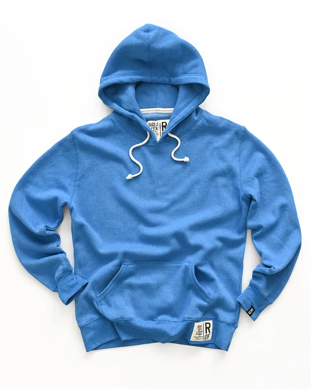 Men's Supersoft Midweight Minimalist Solid Heather Blue Hoody - Soft Fabrics Casual Clothes, Menswear Tops & Sweatshirts