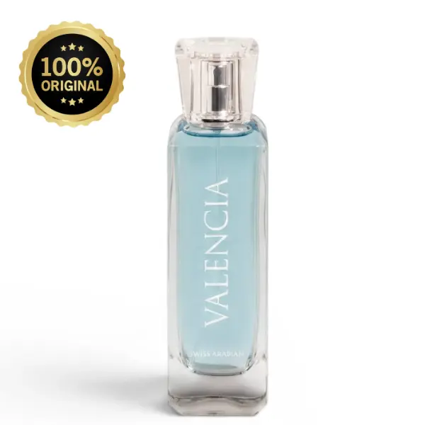 Swiss Arabian Valencia Eau de Parfum (EDP) - 100ml Fresh Unisex Spray Apply Fragrance for Casual Evenings, with Fruity Citrus, White Floral, Rose & Powdery Amber Notes, Long-Lasting for Women/Men, Bottle, Liquid, 3.4 Fl Oz, Default Size, Adults, Citrus Fl