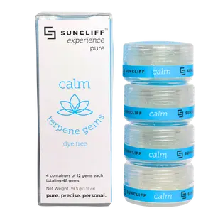 Suncliff Dye Free Calm Terpene Gems 48-Count | Natural Mood Gems| Hard Candy