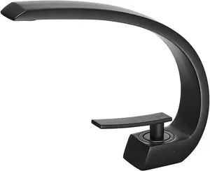 Kitchen Taps Mixer Basin Tap Spray Head Matte Black Color Basin Faucets Modern Mixer Tap Brass Washbasin Single Handle Bathroom Taps Basin Tap faucet