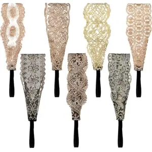7 Pieces Lace Headbands Women Girls Stretch Headband Elegant Wide Headwrap Hair Turban Accessories