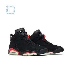 Black and Red Suede High-Top Retro Basketball Shoes with Reverse Infrared Colorway and Exclusive Tag