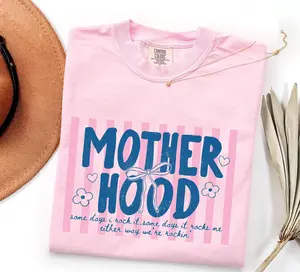 Comfort Colors Motherhood Shirt, Retro Mama Tee, Some Days I Rock It Shirt, Funny Mom Life Shirt, Coquette Bow Mom Tee, Trendy Mom Gift