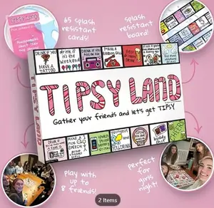 Adult Party Game - Plastic Table Game for Singles 18+, Girls Night Out & Holiday Celebrations (Christmas, Thanksgiving) - Fun Drinking Challenges & Interactive Activities