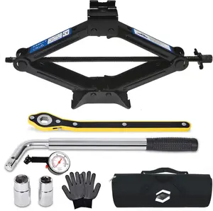 Scissor Jack - 2 Ton (4409 lbs)   Kit with Lug Wrench, Tire Changing Kit for Sedan, Coupe, SUV, MPV