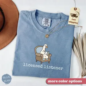Comfort Colors Goose Licensed Listener Shirt Psychology School Graduation Gift Mental Health Counselor Gifts Psych Tee Therapist Sweatshirt