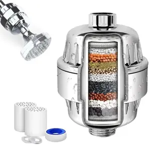 HighdroZen 20 Stages High Output Shower Water Filter to Remove Chlorine Fluoride Heavy Metals Filtered Soften Hard Water for Shower Head
