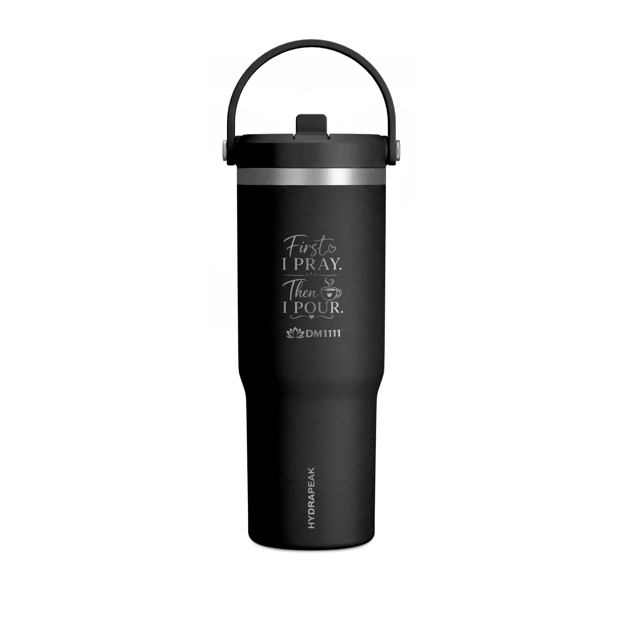 Nomad 32oz Tumbler — “First I Pray” Insulated Travel Cup