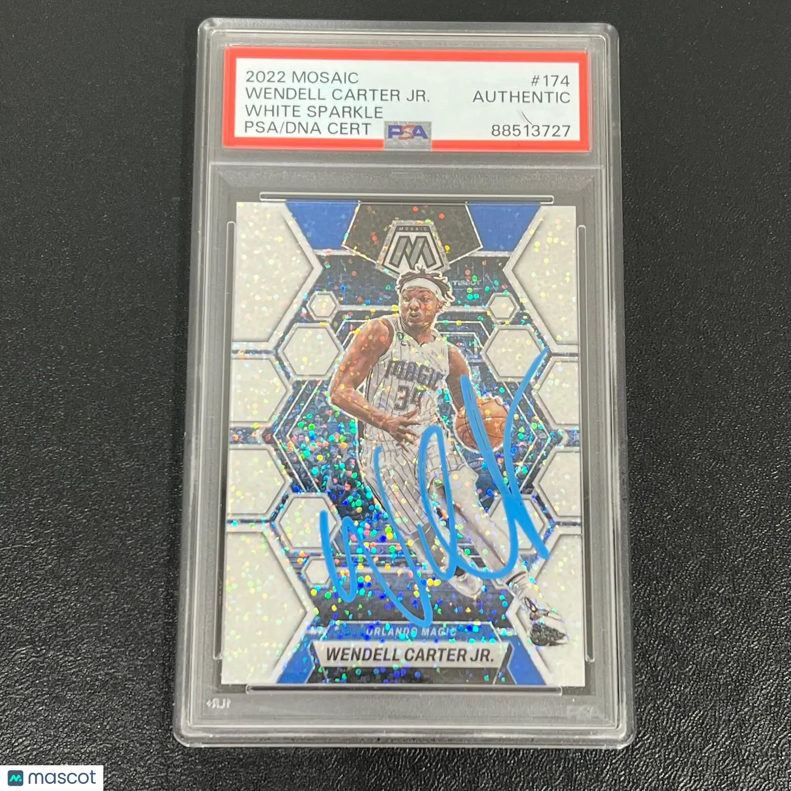 2022-23 Panini Mosaic #174 Wendell Carter Jr Signed Card PSA/DNA AUTO Slabbed Ma