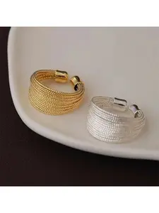 Adjustable Open Ring Minimalist Stacking Rings Set Dainty Geometric Line Design Fine Jewelry Gift for Women