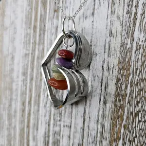 Skelly Heart Pendant