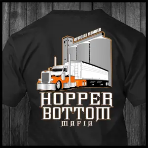 Official Member Hopper Bottom Mafia - Peterbilt Grain Hauler Trucker T-Shirt