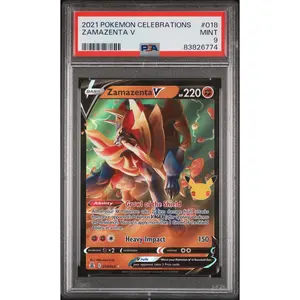 2021 POKEMON CELEBRATIONS ZAMAZENTA V #18 PSA 9