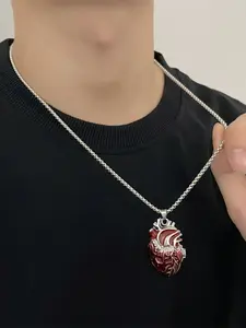 Vintage Fashion Heart Pendant Necklace, Openable Heart Box Design, Stylish Jewelry for Women, Unique Gift Idea