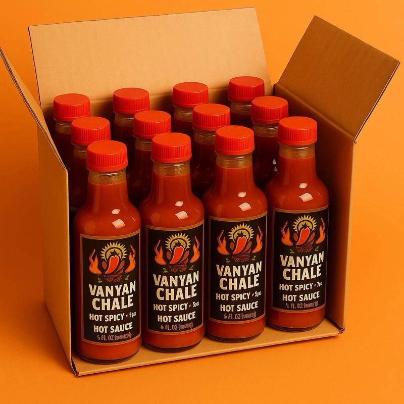 Vanyan Chale Pake 12 Hot Sauce Pepper - 12 Bottles of Spicy Flavor for Your Meals
