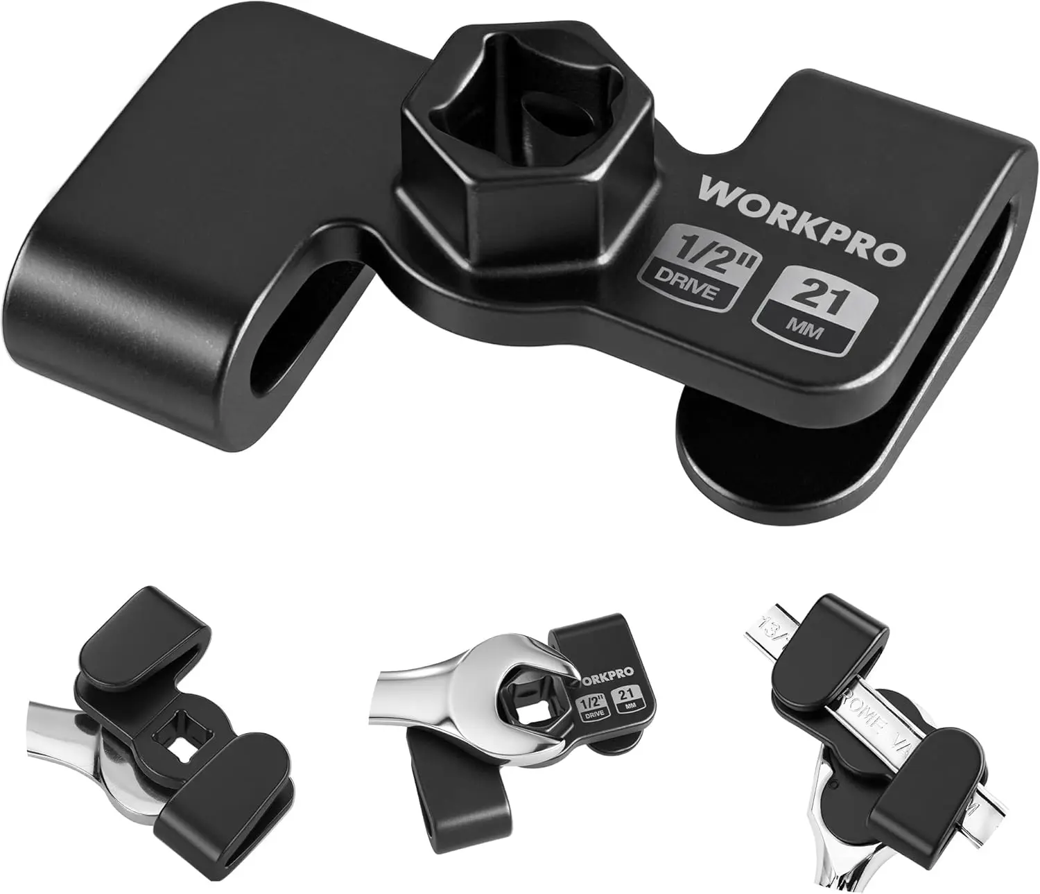 Wrench Extender Tool – WORKPRO Universal Adapter for 1/2 Inch Drive & 21mm Hex, Increase Torque for Automotive & DIY Repair