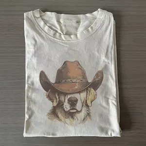 Comfort Colors Golden Retriever Cowboy T-shirt, Vintage 90s Cute Dog with Hat Graphic Tee, Unisex Fit Design, Casual Streetwear, Gift for Dog Lovers