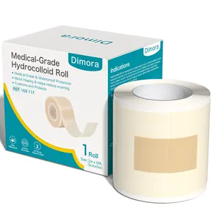 Dimora Med-Grade Hydrocolloid Roll Acne Patches | DIY Any Shape Acne Patch Roll | ultra waterproof, 2X Absorption & Breathable. Suitable for wound care, burns, abrasions, and acne healing. First aid kit essential (2 inches × 16 feet)