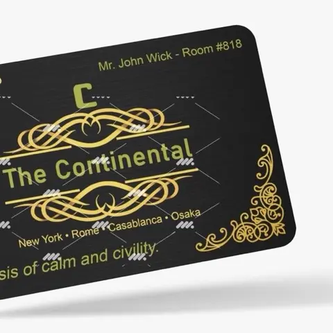 John wick continental hotel  the Ultimate Rectangle Sticker for Anywhere & Anything Minimal Tech Style | Waterproof | Perfect Fit for Laptops & Accessories