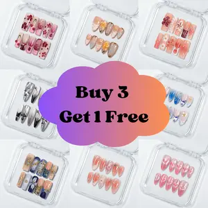 Buy 3 Get 1 Free Nailpopz Handcrafted 3D Press-On Nails | Durable, Reusable, and Salon-Grade Finish