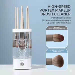 Automatic Makeup Brush Cleaner with UV Light| USB rechargeable