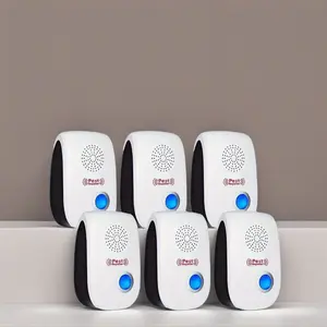 6-Pack Indoor Ultrasonic Plug-in Pest Repellent, Electronic Insect Repeller for Roaches, Spiders, Ants, Mosquitoes, Mice - Household Protection for House, Kitchen