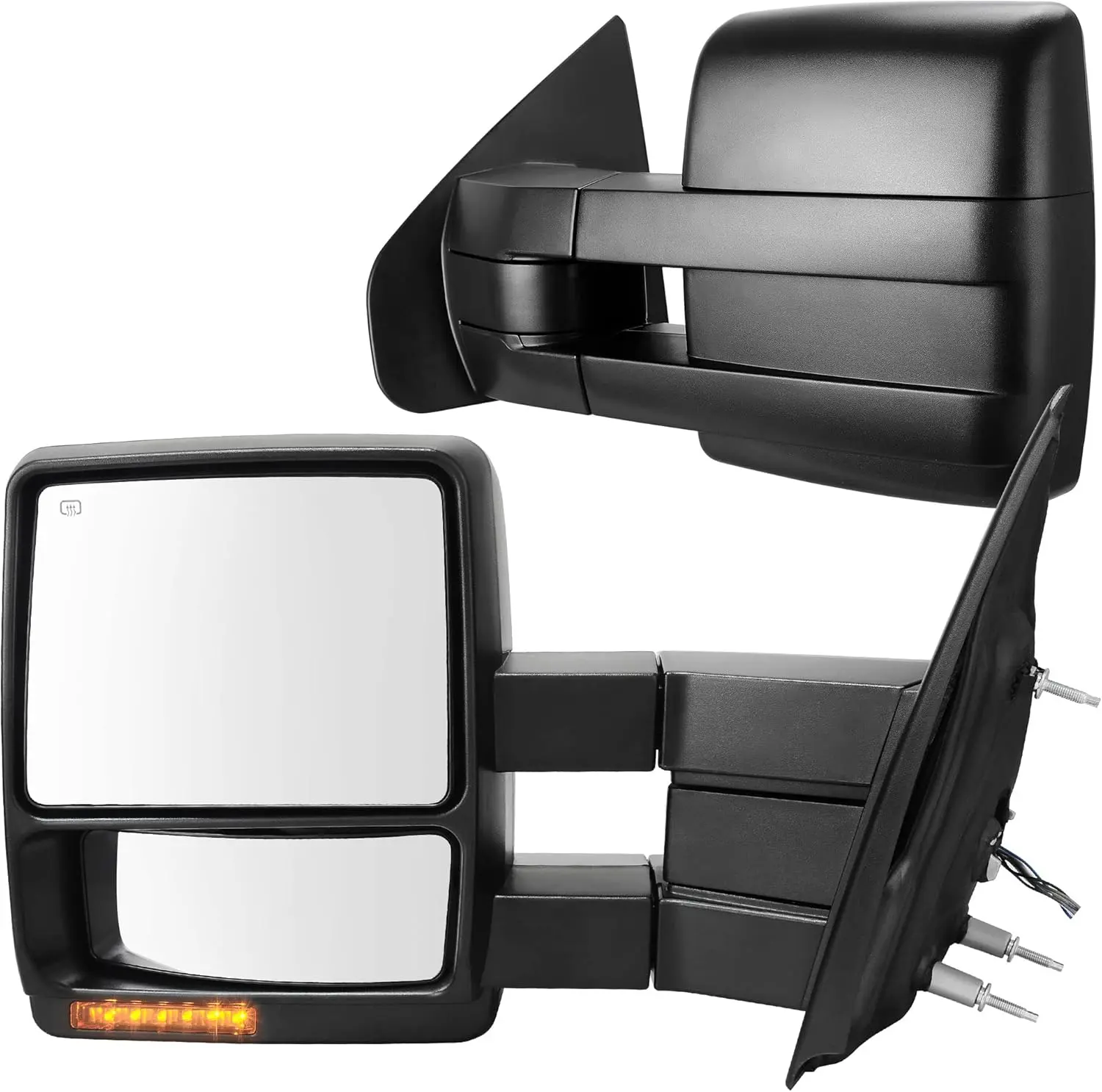 YITAMOTOR Towing Mirror Car Accessories for 2007-2014 Ford F150 Series Pickup Mirrors, Power Adjusted Heated Turn Signal Puddle Light Tow Mirrors (A Pair)