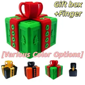 2Pcs Set Surprise Box, Funny Middle Finger Screw Challenge Puzzle Box with Hidden Lock, 3D Printed Maddening Fun Endless Puzzle Gift Box, Ideal for Christmas, Valentine's Day, Halloween & Birthday Gift