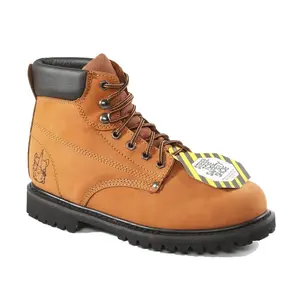 Rhino 6 Inch Safety Toe Lug Nubuck Work Boot
