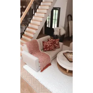 Burnt Orange Chveron Blanket