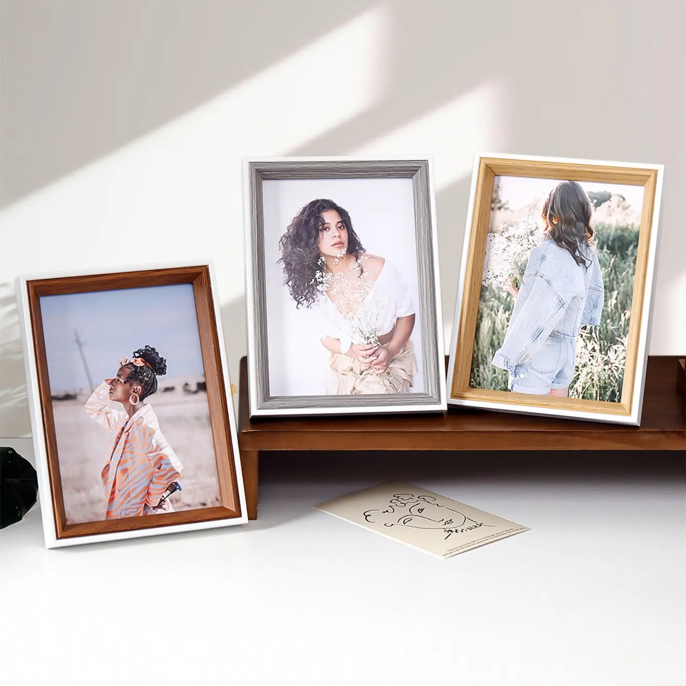 Desktop Display Stand 7 Inch Frame, Dual Color Border, Desktop & Wall ...