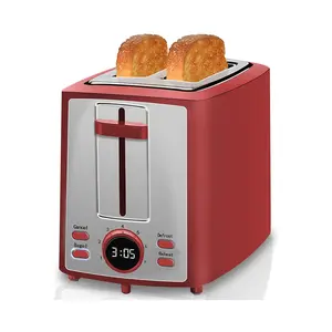 Toaster 2 Slice, Bread Toaster with LCD Display, 7 Shade Settings, 1.４'' Variable Extra Wide Slots Toaster with Cancel, Bagel, Defrost, Reheat Functions, Removable Crumb Tray, 900W kitchen  toaster Breakfast Maker Automatic Breadmaker