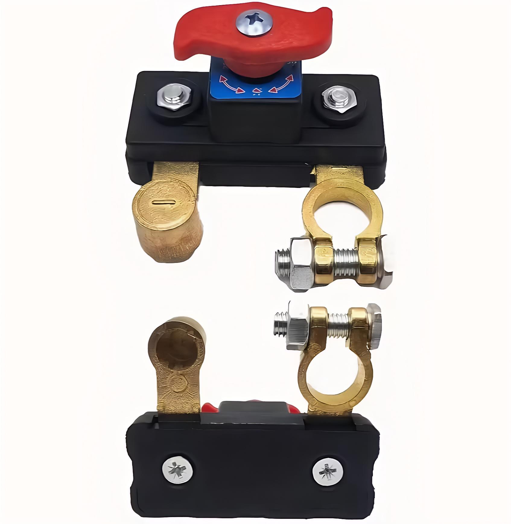 Battery Disconnect Switch 12 Volt 24 Volt, High Conductivity Battery Cut Off Switch, Pure Copper Manual Rotary Battery Shut Off Switch for Car Truck RV Boat Power Control