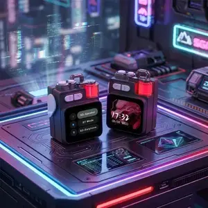 Mini Bluetooth Speaker with RGB Light, Portable Wireless Desk Speaker, Aesthetic Room Decor Music Player for Home Office LED Digital