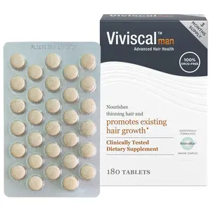 Viviscal Man Advanced Hair Health 180 Tablets with Proprietary Collagen Complex for Thicker Fuller Hair 3 Month Supply Comfort