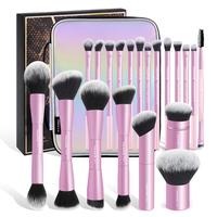 20 Counts Brushes + Storage Bag - Pink Color