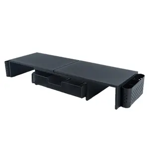 Desktop Monitor Stand Riser, Metal Drawer Storage Organizer, Height-Adjustable Display Support Rack for Office Desk Clutter tiktokshopspringglowup
