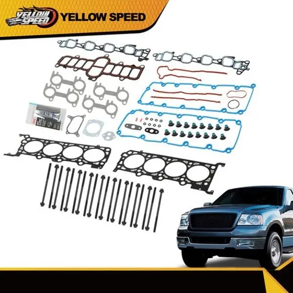 ALLGOOD 100% Brand New Steel Head Gasket Set with 20 Cylinder Head Bolts, Valve Cover Component, Intake Manifold Component, Sealing Gaskets for 00-04 Ford F150,F350,Expedition,Excursion,E150 5.4L - Correct Fitment Car Maintenance Part, Advanced Manufactur