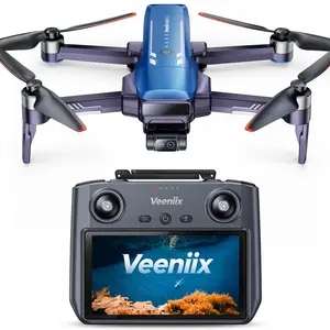Veeniix V11PRO RC2 Drone with 8K Camera for Adults, 3-Axis Gimbal with RC2 Remote (With Screen), 4K/30fps Video, 1/2 CMOS Sensor, 80min Flight Time with 2 Batteries, 6KM Video Transmission Quadcopter