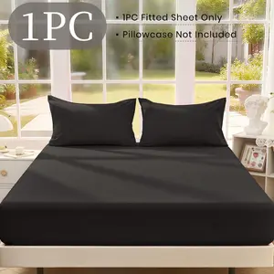 1psc all cotton bed sheet, soft and skin friendly texture, with multiple colors to choose from, anti stain, wear-resistant, machine washable, suitable for various occasions in all seasons, non slip fixed bed sheet and bed sheet, Soft Breathable Sheet